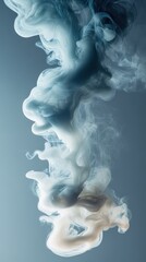 Poster - Elegant streams of smoke twisting in artistic formations against a soft background