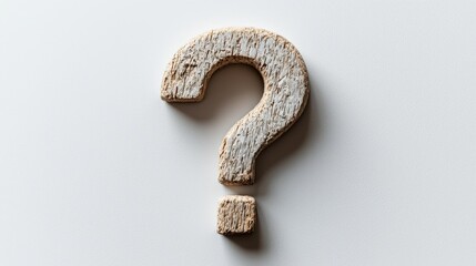 Poster - Light gray question mark on a subtle shadow background for creative inquiries and design purposes