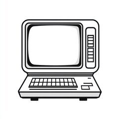 Poster - Retro Computer Design Illustrative Image
