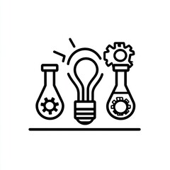 Poster - Innovative Ideas Gears Lightbulb Science Engineering Process