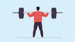 © Metanee - A person lifts a barbell, showcasing strength training and fitness in a minimalistic design.