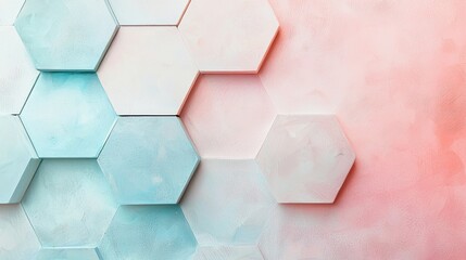 Poster - Geometric hexagonal pattern design digital art abstract modern colorful background conceptual representation