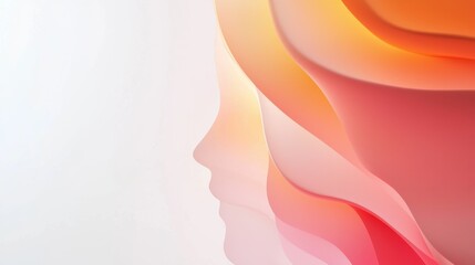 Poster - Creative abstract design showcasing fluid shapes and colors digital art modern aesthetic clean background innovative concept