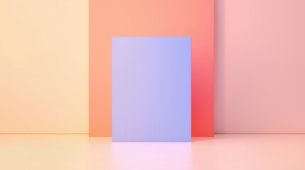 Aufkleber - Minimalist color composition studio interior graphic design modern aesthetic eye-level visual harmony