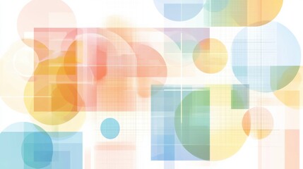 Aufkleber - Creative colorful abstract shapes and patterns digital art modern design vibrant environment minimalist viewpoint aesthetic concept