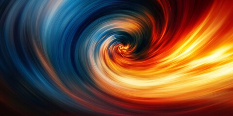 Poster - vibrant color vortex spiraling dynamically, blending warm and cool hues into captivating abstract vi