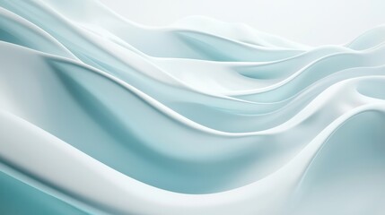 Poster - Graceful flowing waves abstract art digital rendering tranquil environment aerial view fluidity concept for serenity