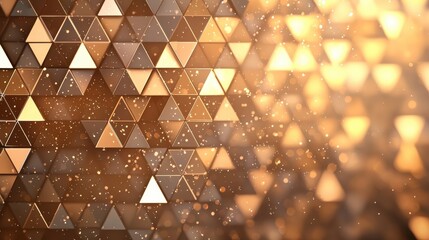 Poster - Dynamic geometric patterns abstract art digital design golden tones close-up visual harmony