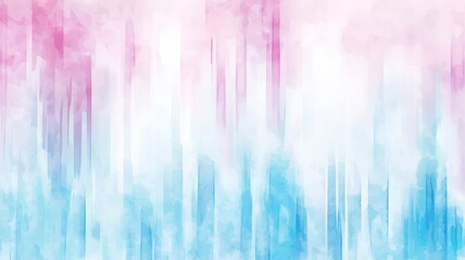 Poster - Soft Watercolor Background in Pink and Blue with Abstract Vertical Streaks