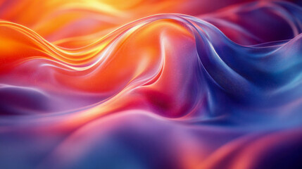 Poster - Vibrant swirls of colorful light, blending seamlessly in an abstract design resembling flowing cosmic waves