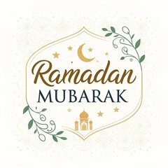 Leinwandbilder - Ramadan Mubarak greeting card featuring elegant designs and warm wishes for the holy month of Ramadan.