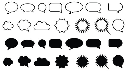 Wall Mural - speech bubble icon set, talk bubbles collection