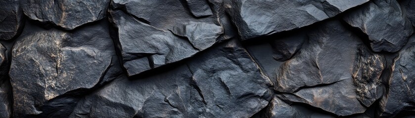 Poster - Dark Grey Rocky Surface Texture Background