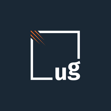 initial monogram logo with square style design.	