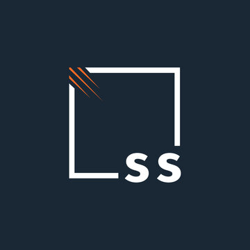 initial monogram logo with square style design.	
