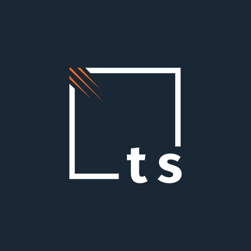 initial monogram logo with square style design.	