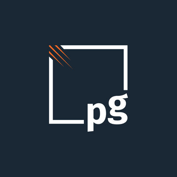 initial monogram logo with square style design.	