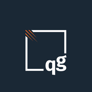 initial monogram logo with square style design.	