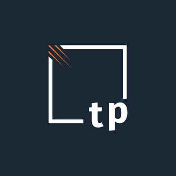 initial monogram logo with square style design.	