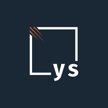 initial monogram logo with square style design.	
