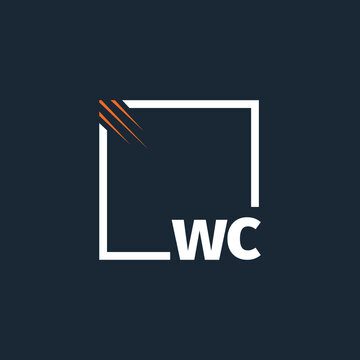 initial monogram logo with square style design.	