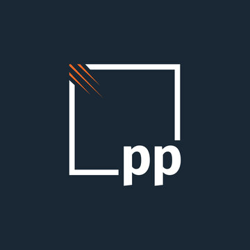 initial monogram logo with square style design.