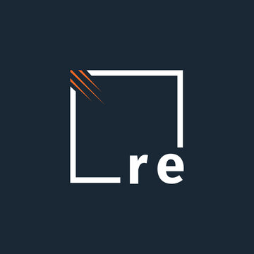initial monogram logo with square style design.