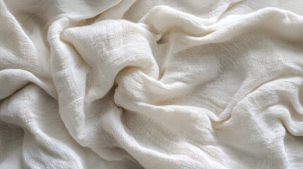 fabric texture with natural creases and soft light transitions for a cozy appearance 