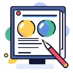 Poster - Digital Report Showing Data Analysis With Pencil