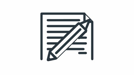 Professional Message Composing Line Art Icon for Apps & Websites