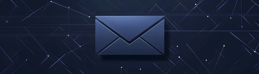Poster - Digital Email Icon on Abstract Network Background