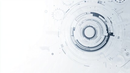 Poster - Abstract Technological Circular Design Showing Innovation