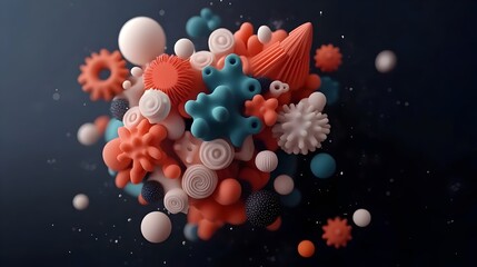 Poster - Cutting edge digital dreamscape featuring intricate data structures generative digital patterns and adaptive digital ecosystems  Pioneering computational innovations with a bold