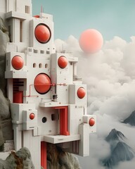 Poster - Innovative Generative Digital Sculptures Showcasing Adaptive Computational Intelligence and Cutting Edge Technological Breakthroughs in a Prismatic Synthwave Influenced Digital Realm