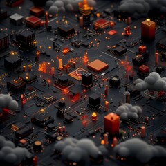 Poster - Mesmerizing algorithmic structures and intricate digital textures unveil a visionary and immersive digital realm showcasing the revolutionary computational convergence and influence
