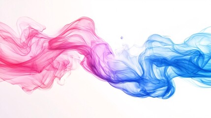 Aufkleber - Abstract swirling smoke in shades of pink and blue creating a dynamic visual effect.
