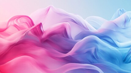 Aufkleber - A mesmerizing blend of pink and blue waves, creating a serene and dreamy atmosphere.