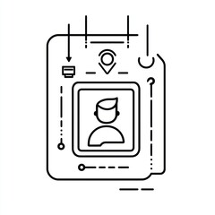 Poster - Digital Identity Card Showing Personal Profile Data