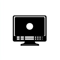 Poster - Simple Black Computer Monitor Icon Design