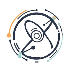 Poster - Abstract Circular Design Showing Orbital Movement