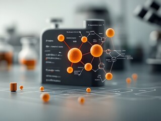 Poster - captivating pheromone formula glowing and effervescent compound designed to attract attention and in