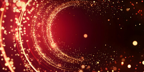 Poster - Red Glittering Vortex 