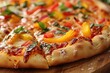 © Екатерина Шпаченко - Fresh pizza on black board held by hands, melted cheese, herbs, close-up of vibrant toppings