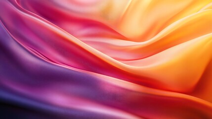 Wall Mural - Colorful, abstract painting of a piece of fabric with a purple stripe. The painting is full of vibrant colors and has a sense of movement and texture