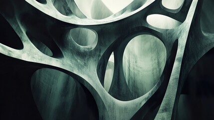 Canvas Print - Abstract Concrete Architecture: Intricate Design and Form