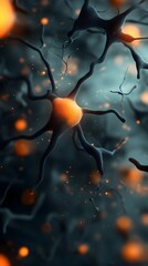 Poster - Technologically refined digital landscape showcasing complex neural connections adaptive systems secure data exchange protocols and expansive digital archives