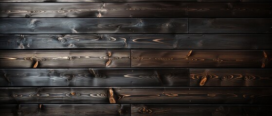 Wall Mural - wooden black wall background close up