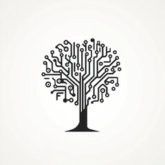 Poster - Abstract Circuit Tree Design Representing Technological Growth