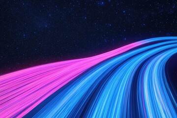 Poster - Blue and pink abstract design with stars, great for backgrounds or decorations