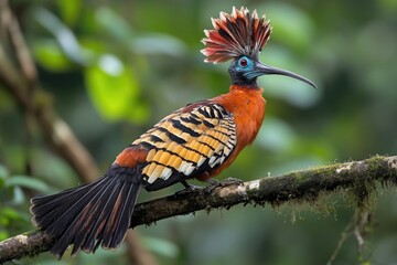 Poster - A vibrant bird with a distinctive beak perched on a branch